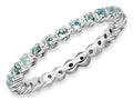 Stackable Expressions Sterling Silver Aquamarine Stackable Ring