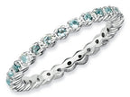 Stackable Expressions Sterling Silver Aquamarine Stackable Ring