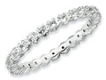 Stackable Expressions Sterling Silver White Topaz Stackable Ring