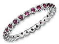 Stackable Expressions Sterling Silver Rhodolite Garnet Stackable Ring