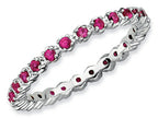 Stackable Expressions Sterling Silver Created Ruby Stackable Ring