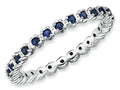 Stackable Expressions Sterling Silver Created Sapphire Stackable Ring