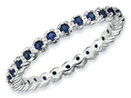 Stackable Expressions Sterling Silver Created Sapphire Stackable Ring