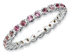 Stackable Expressions Sterling Silver Pink Tourmaline Stackable Ring