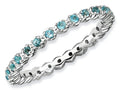 Stackable Expressions Sterling Silver Blue Topaz Stackable Ring