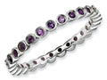 Stackable Expressions Sterling Silver Amethyst Stackable Ring