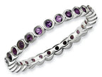 Stackable Expressions Sterling Silver Amethyst Stackable Ring