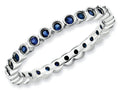 Stackable Expressions Sterling Silver Created Sapphire Stackable Ring