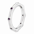Stackable Expressions Sterling Silver Amethyst Stackable Ring