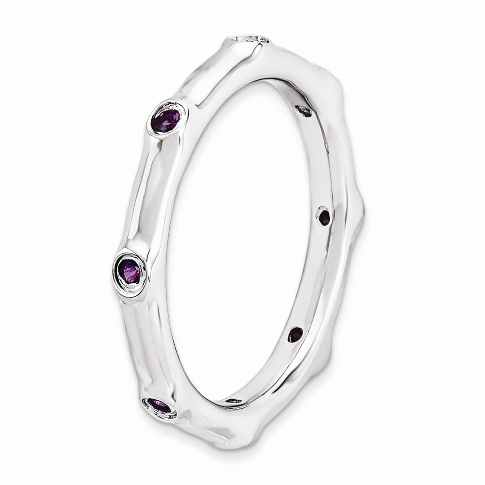 Stackable Expressions Sterling Silver Amethyst Stackable Ring