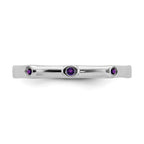 Stackable Expressions Sterling Silver Amethyst Stackable Ring
