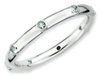 Stackable Expressions Sterling Silver Aquamarine Stackable Ring