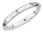Stackable Expressions Sterling Silver White Topaz Stackable Ring