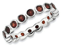 Stackable Expressions Sterling Silver Garnet Stackable Ring