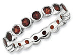Stackable Expressions Sterling Silver Garnet Stackable Ring