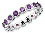 Stackable Expressions Sterling Silver Amethyst Stackable Ring