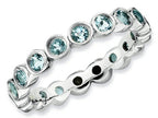 Stackable Expressions Sterling Silver Aquamarine Stackable Ring