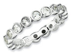 Stackable Expressions Sterling Silver White Topaz Stackable Ring