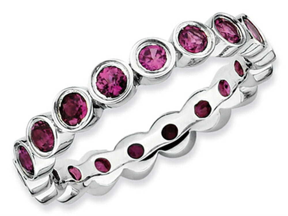 Stackable Expressions Sterling Silver Rhodolite Garnet Stackable Ring