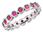 Stackable Expressions Sterling Silver Created Ruby Stackable Ring
