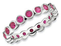 Stackable Expressions Sterling Silver Created Ruby Stackable Ring