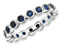 Stackable Expressions Sterling Silver Created Sapphire Stackable Ring