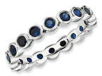 Stackable Expressions Sterling Silver Created Sapphire Stackable Ring