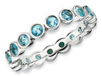 Stackable Expressions Sterling Silver Blue Topaz Stackable Ring