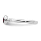 Stackable Expressions Sterling Silver Low 5mm Round Created Ruby Stackable Ring