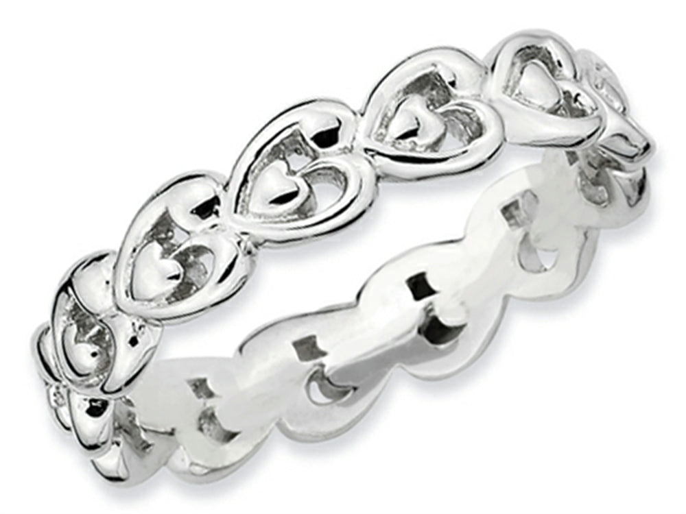 Stackable Expressions Sterling Silver Polished Heart Stackable Ring