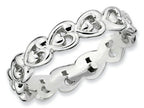 Stackable Expressions Sterling Silver Polished Heart Stackable Ring