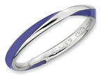 Stackable Expressions Sterling Silver Twisted Purple Enameled 2.5 x 2.25mm Stackable Ring