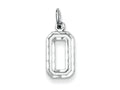 FJC Finejewelers Sterling Silver Bright-cut #0 Charm
