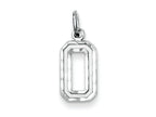 FJC Finejewelers Sterling Silver Bright-cut #0 Charm