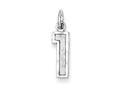 FJC Finejewelers Sterling Silver Small Bright-cut #1 Charm