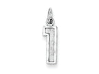 FJC Finejewelers Sterling Silver Small Bright-cut #1 Charm