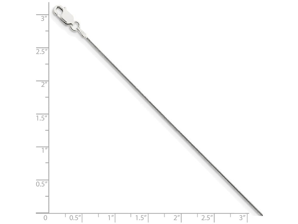 FJC Finejewelers 18 Inch Sterling Silver Rhodium .8mm Rd Snake Chain Necklace W/2in Ext.