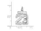 FJC Finejewelers Sterling Silver Small #23 Charm
