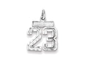 FJC Finejewelers Sterling Silver Small #23 Charm