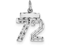 FJC Finejewelers Sterling Silver Small #72 Charm