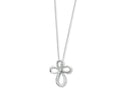 Sentimental Expressions(tm) Sterling Silver and CZ Endless Hope 18 Inch Cross Necklace