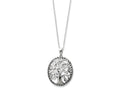 Sentimental Expressions(tm) Sterling Silver Antiqued Tree of Life 18 Inch Necklace
