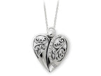 Sentimental Expressions(tm) Sterling Silver Antiqued 18 Inch Angel of Love Necklace