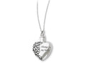 Sentimental Expressions(tm) Sterling Silver Antiqued Heart Remembrance Ash Holder 18 Inch Necklace