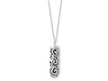 Sentimental Expressions(tm) Sterling Silver Antiqued Cylinder Remembrance Ash Holder 18 Inch Necklace