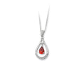 Sentimental Expressions(tm) Sterling Silver Jan. CZ Stone Never Forget Tear 18 Inch Birth Month Necklace