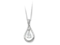 Sentimental Expressions(tm) Sterling Silver April CZ Stone Never Forget Tear 18 Inch Birth Month Necklace