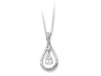 Sentimental Expressions(tm) Sterling Silver April CZ Stone Never Forget Tear 18 Inch Birth Month Necklace