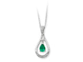 Sentimental Expressions(tm) Sterling Silver May CZ Stone Never Forget Tear 18 Inch Birth Month Necklace