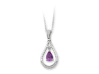 Sentimental Expressions(tm) Sterling Silver June CZ Stone Never Forget Tear 18 Inch Birth Month Necklace
